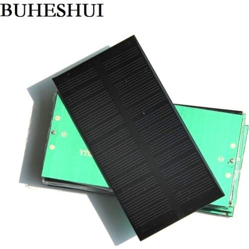 BUHESHUI Mini 1Watt 6V Solar Panel Solar Cell DIY Solar Charger For 3.7V Batery Study Monocrystalline 125*63*3MM Free Shipping
