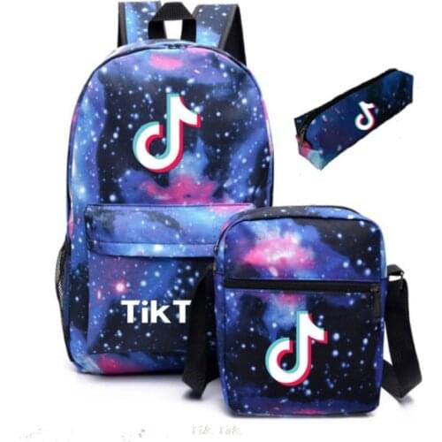 3pcs/set Fashion TikTok Children School Backpacks Cool Waterproof Schoolbag Student School Shoulder Bag for Boy Pen Pencil Bags