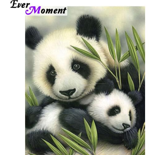 Ever Moment Diamond Painting Cross Stitch Cartoon Panda Diamond Embroidery 5D diy Square Rhinestones Full Mosaic Kits ASF607