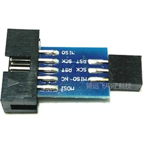AVRISP/USBasp/STK500 10PIN to 6PIN adapter board 10-pin to 6-pin standard