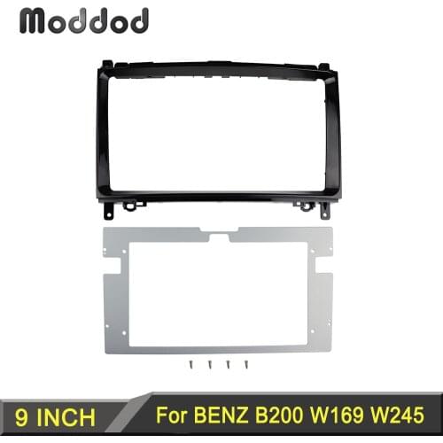 9 inch Radio Fascias for Mercedes BENZ B200 A-KLASSE W169 B-KLASSE W245 2004-2012 Dash Kit Frame Stereo Panel Dashboard Bezel