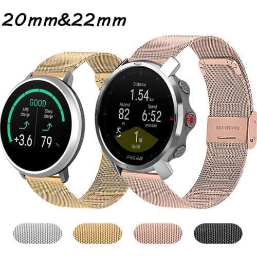 Wrist Straps For Polar Vantage M/Ignite/Grit X/Unite Watch Band Metal Bracelet Watch Accessories Adjustable Belt Universal Loop