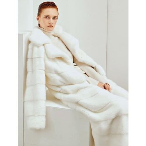 Luxury Natural Mink Fur Coat Long Thick Warm Fur Coats and Jackets Women2020 Korean Elegant Female Jacket Mujeres Abrigos Zjt567