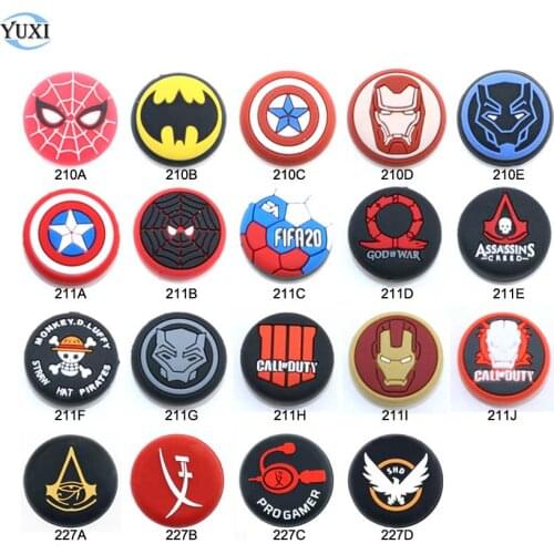 YuXi 2pcs Silicone Thumb Grip Caps For Playstation 4 5 PS4 Pro Slim PS5 NS Switch Pro Controller For XBOXONE Joystick Cap