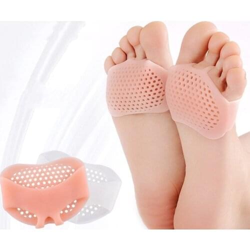 Silicone Forefoot Metatarsal Pads Pain Relief Orthotics Foot Massage Anti-slip Protector High Heel Elastic Cushion Foot Care