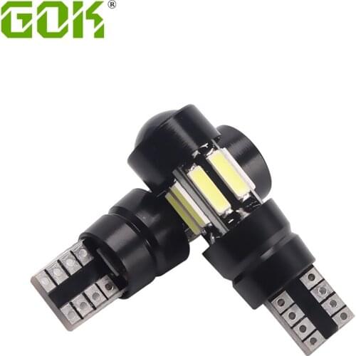10 X Car led T10 10SMD 7020 LED w5w 194 168 t10 10 led Canbus Error Free lamp Led Reading Lamp Side Indicator Light
