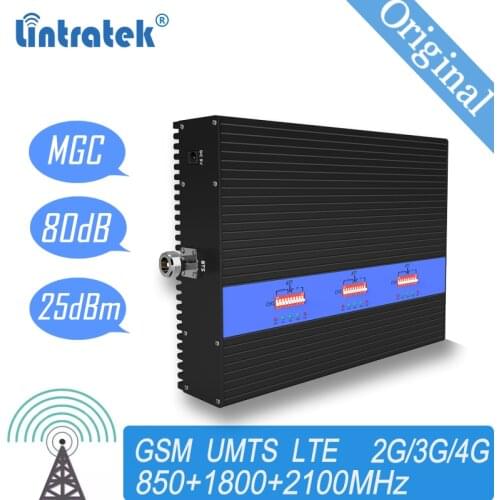 4g signal booster 850 1800 2100MHz signal repeater for mobile phones 2G 3G 4G Lintratek CDMA signal amplifier for home