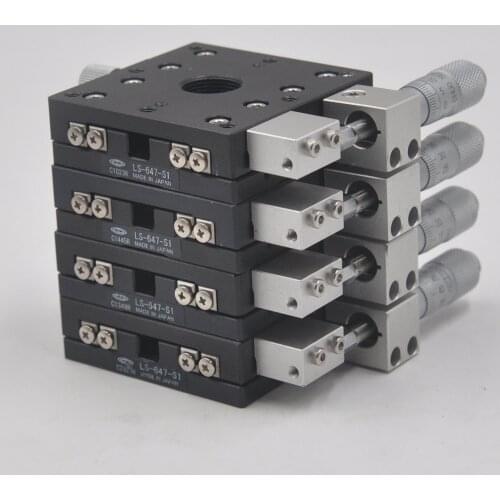 X Y axis displacement platform CHUO LS-647-S1 manual optical fine-tuning slide table 60 * 60mm aluminum alloy