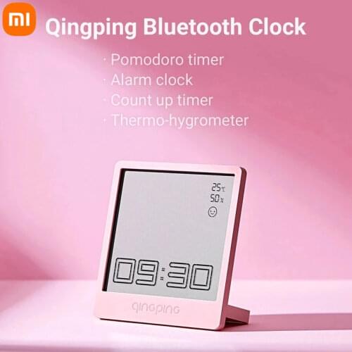 Xiaomi Qingping Bluetooth-compatible Alarm Clock Temperature Humidity Sensor Multifunctional Clock Connect For Mihome APP