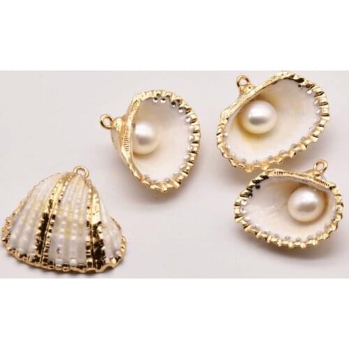 2Pcs /Lot 28mm*10mm Natural Shell Shaped Large Pearl Freshwater Pearl For Make Jewelry Diy Bracelet Necklace Accessories JA0095