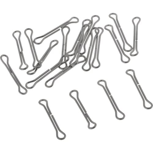 20pcs Fish Skull Articulated Shank, Waddington Shanks Fly Tying FishSkull Fishing Baits for Fisherman