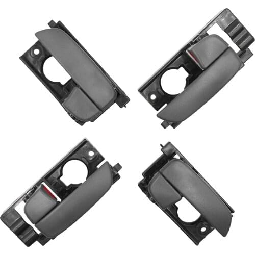 4PCS Inside Internal Door Handle Front Rear Left Right Kit For Hyundai Accent 1.6L 2006-2014 83620-1E000 83610-1E000 82620-1E000