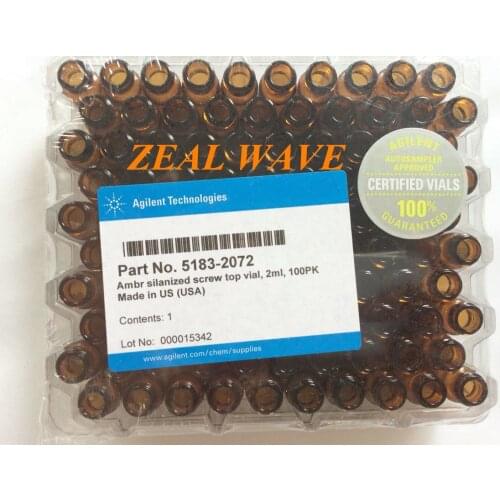 5183-2072 Agilent Consumables Vial Screw 2ml Ambr WrtOn SLN Cert 100PK