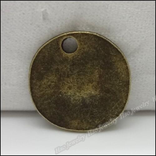 60pcs Vintage Charms Round Pendant Antique bronze Fit Bracelets Necklace DIY Metal Jewelry Making