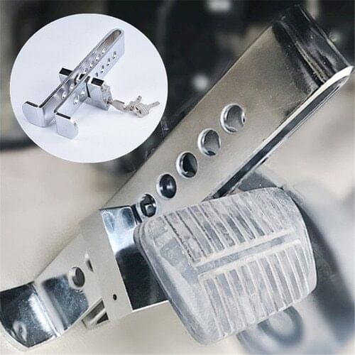 Auto Brake Clutch Pedal Lock Stainless Steel Anti-Theft Device Strong Security for Universal Cars Burglar Alarm Quality