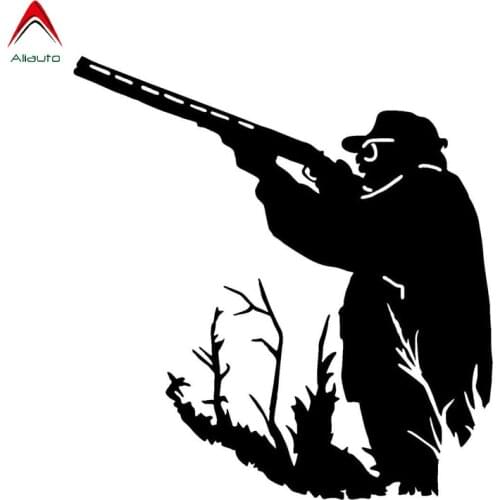 Aliauto Fashion Car Sticker Mounted Hunter Hunting Auto Accessories Funny Vinyl Decal Waterproof Sunscreen,13cm*12cm