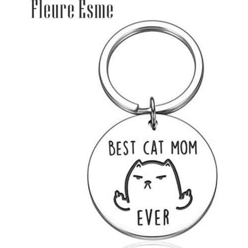 Pet Memorial Keychain Present for Boys Girls Cat Lovers Birthday Mothers' Day Key Ring Gifts for Women Men BFF Pet Owner