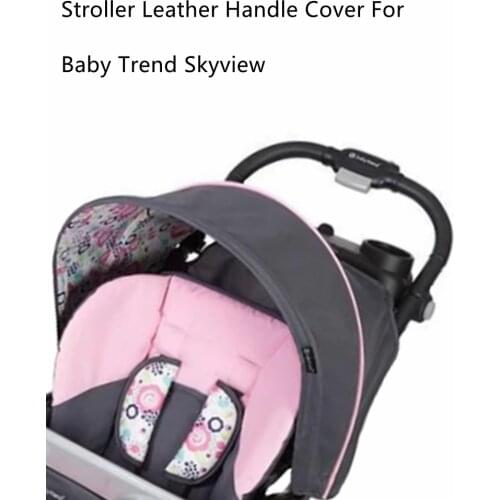Stroller Bumper Cover For Baby Trend Skyview Pram Handle Leather Sleeve Case protective Cover Baby Carriage Armrest Accessories