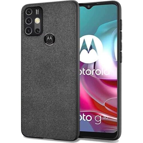 Case For Motorola Moto G30 / G10 coque Luxury textile Leather skin soft TPU phone cover For Motorola Moto G30 funda