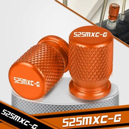 For 525 MXC-G 525MXC-G 2003 2004 2005 Motorcycles Wheel Tire Valve Stem Caps Airtight Covers Accessories With LOGO "525MXC-G