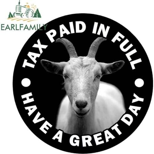 EARLFAMILY 13cm x 13cm GOAT Car Sticker Graphics Funny Car Styling Window Trunk Decor Waterproof Car Accessories