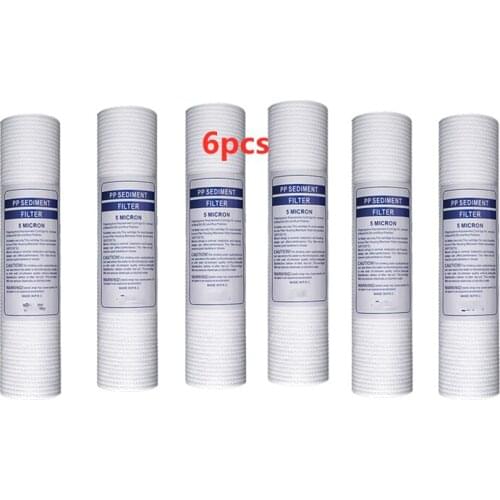 PP Cotton Filter Water Purifier Filter parts Sediment Filters for Reverse Osmosis system (5 Micron) 2.5" x 10" Cartridges
