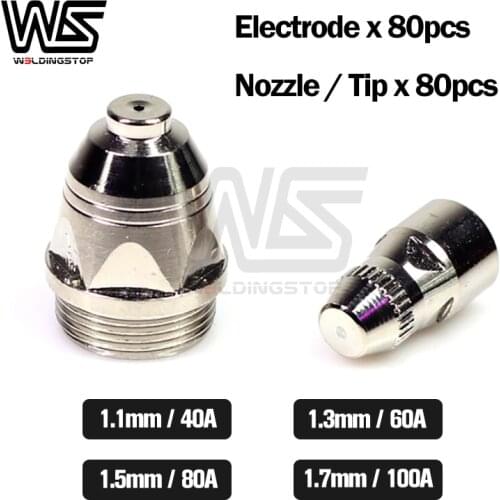P80 plasma cutter torch consumables Hafnium electrode _nozzle 160 pcs