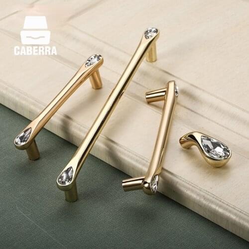 Crystal Handle Cabinet Knobs Gold Kitchen Cabinet Handles Shoebox Closet Door Pulls Drawer Knobs Wardrobe Pulls Hardware Vintage