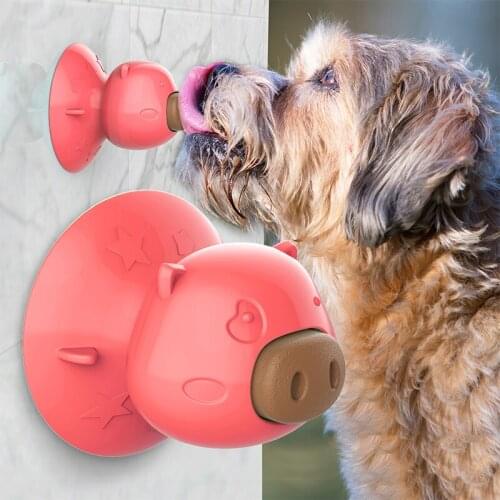 Pet Toys Pigs With Suction Cups Dog Toy TPR Material Dog Daily Molar Toys Dog Leakage Baubles