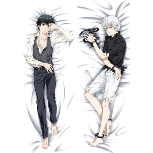 Japanese Anime Tokyo Ghoul Kaneki Ken Dakimakura Body Bedding Manga Throw Cushion Pillow Cover Male Cosplay Huggable Pillowcase