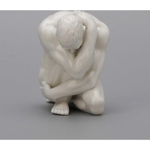 Creative Ceramic Nude Art Male Modern Naked Male Masculin Mask Dies Star Naked Art Men Home Decorations Birthday Gift R5028