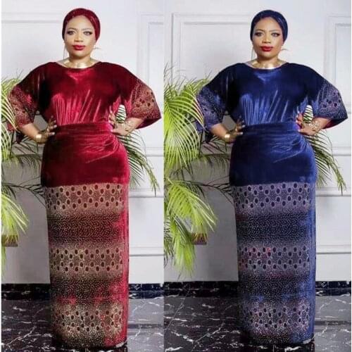 Richkeda Store New 2021 African Clothes For Women 3 Pieces Sets Top Skirt Suit With Headtie 2021 Africaine Dashiki Dresses