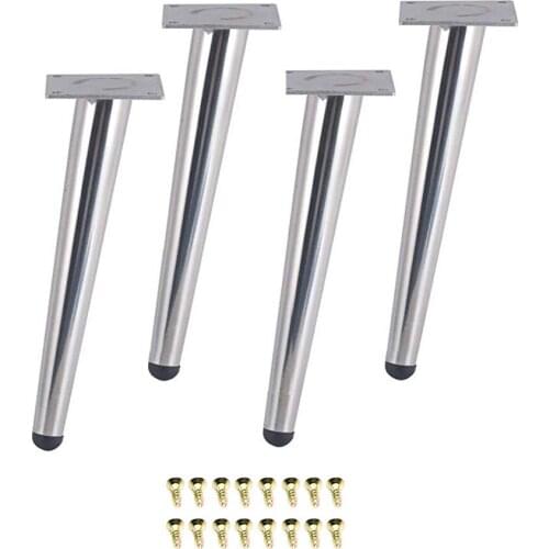Furniture legs, Adjustable Sofa Leg Stainless Steel Table Legs Hardware Cabinet Feet Pack of 4