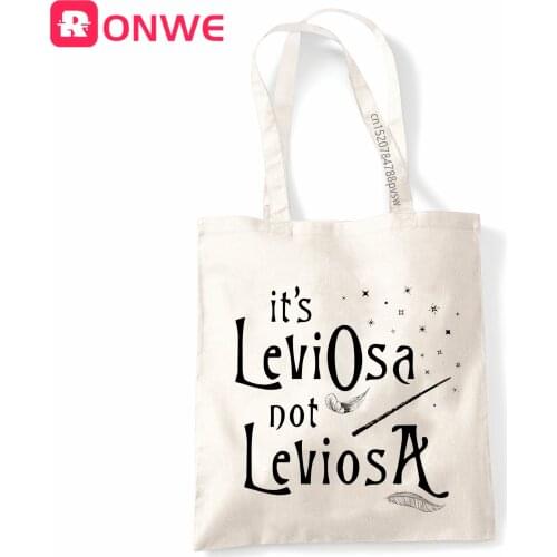 Its Leviosa Not LeviosA Reusable Women Shopping Canvas Bag Girl Tote Eco Shopper Shoulder Bags,Drop Ship