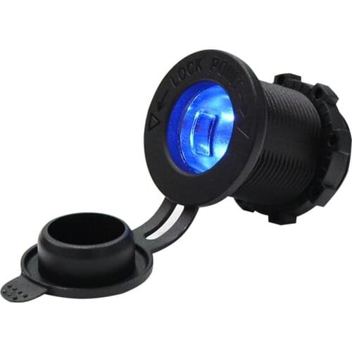 Motorcycle LED Cigarette Lighter Power Plug Socket with Relay for Kawasaki versys650/1000/X300/X650 2017-2019