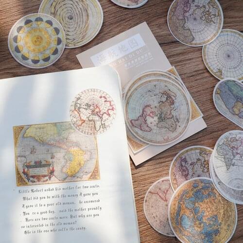 40Pcs Retro Poems Antique Light And Shadow Diary Stickers For Stationery Scrapbooking Diy Diary Album Bullet Journal Stick Label