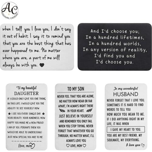 Gift For Family Wallet Insert Card for Men Husband Wife Girlfriend Boyfriend Birthday Gifts for Him for Boss Dad Son Daughter