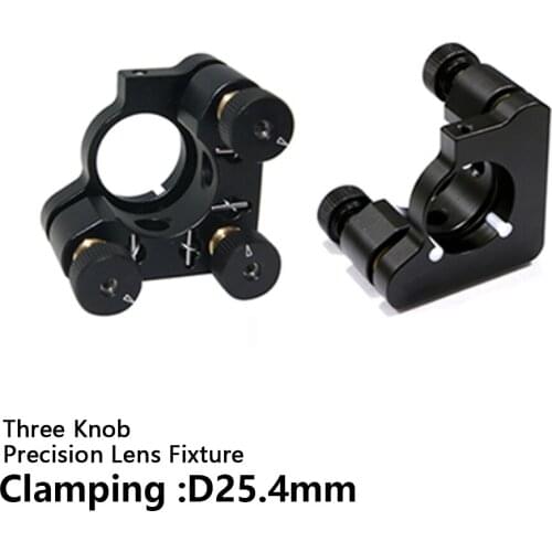 Three knob precision lens fixture Clamping D25.4mm Three axis O-frame Physical optics experiment Adjustable pitch angle