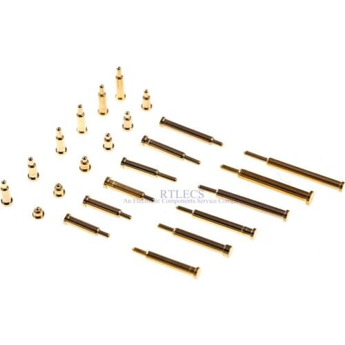 100pcs SMT Spring Pogo Pin Connector 2.0 mm Diameter Height 9 10 11 11.5 12 13 14 15 16 16.5 18 mm
