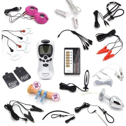 Electro Shock Sex Toys Breast Nipple Sucker Clamps Anal Plug Catheter Sound Penis Rings Electric Stimulation Massage Medical Toy