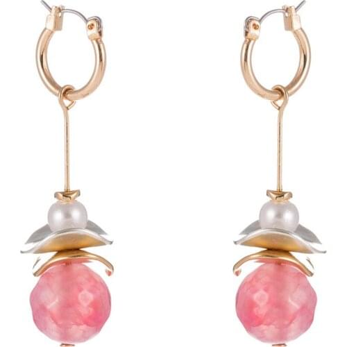 FYSL Light Yellow Gold Color Many Style Quartz Stone Earrings for Women Gift with Pearls Jewelry