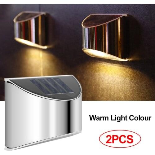 Solar Lights Solar Step Lights Outdoor Waterproof LED Solar Stair Fence Lamp Decoration for Patio Pathway Stairs Garden Yard