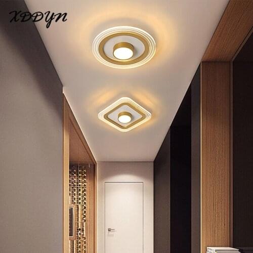 XDDYN Modern LED gold ceiling light for living room bedroom corridor aisle light home lighting ceiling lamp lustre acrylic lamp