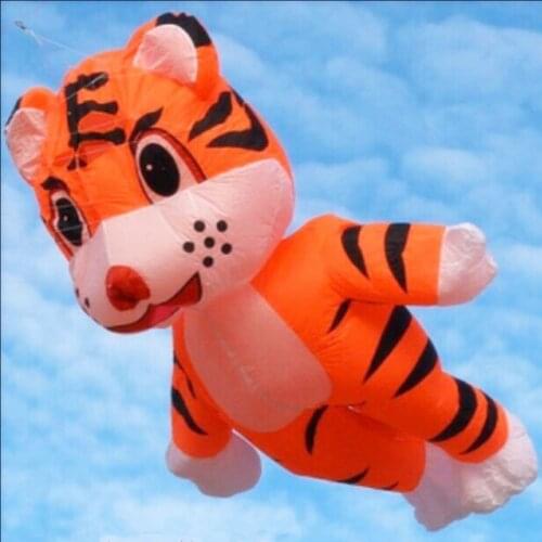 3m Outdoor Sports Flying Tool Foldable Portable Kids Toys Tiger Cartoon Soft Kite Pendant Large Huge Inflatable Kite Adult Kite