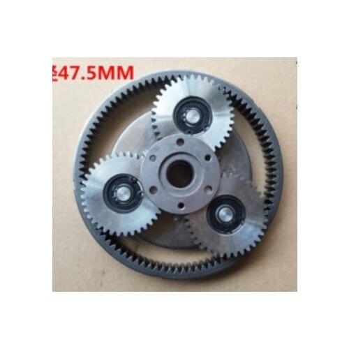 1Set 36Teeth Steel Gear Diameter:47.5mm Thickness:13.5mm Electric Vehicle Motor Steel Gear+Gear Ring+Clutch