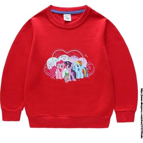Childrens sweater My Little Baby girl pony pure cotton round neck long sleeve boy sweater autumn birthday gift