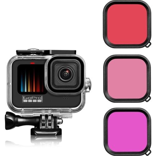 50M Waterproof Housing Case With Lens Filter for GoPro Hero 9 Black Camera Accessories Protective Shell Underwater Box