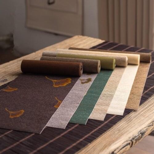 Japanese-Style Waterproof Fiber Tea Mat Linen Table Runner Table Mat Tea Art Tea Fabric Tea Mat Zen Tea Plate Mat Tea Tea Towel