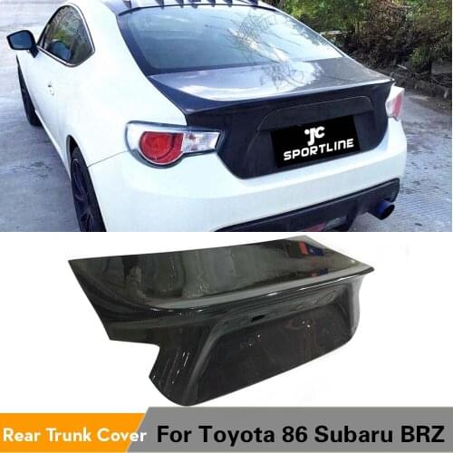 Carbon Fiber Rear Trunk Bot Lid Cover For Toyota 86 Subaru BRZ 2014 2015 2016