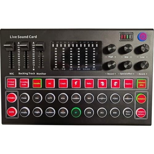 M9 Audio Sound Card 3.5mm Microphone Headset Live Broadcast Studio Phone Computer Bluetooth Sound Adapter for Computer